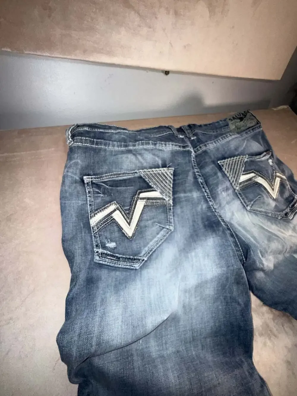 Salvage Supply Straight Relaxed Fit Distressed Jeans Size 44R (B1-2062)